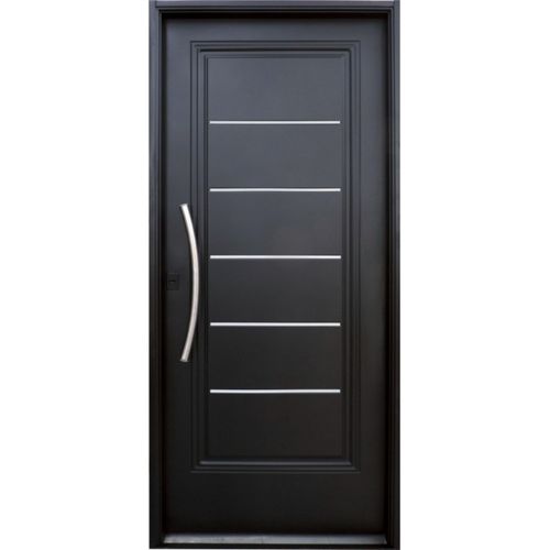 Puerta Semipremium Nexo 1 Tablero Machimbrado 85X205 Negra Derecha