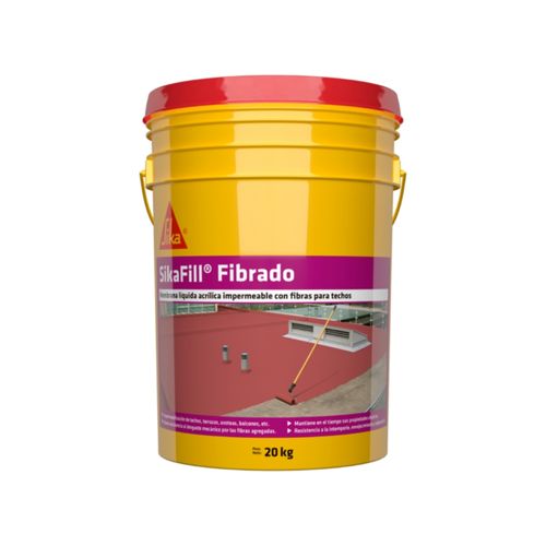 Membrana Líquida Sikafill Fibrado Para Techos 5Kg Blanco