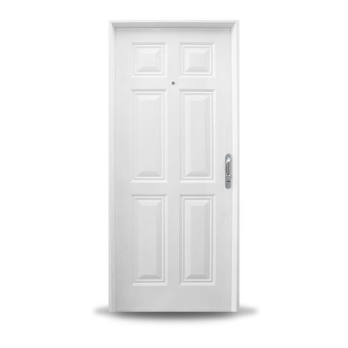 Puerta Inyectada Barmetal 730 6 Tableros Línea Standard 80X200 Blanca Izquierda