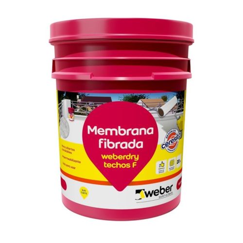 Membrana Líquida Fibrada Weber X 20Kg Blanco