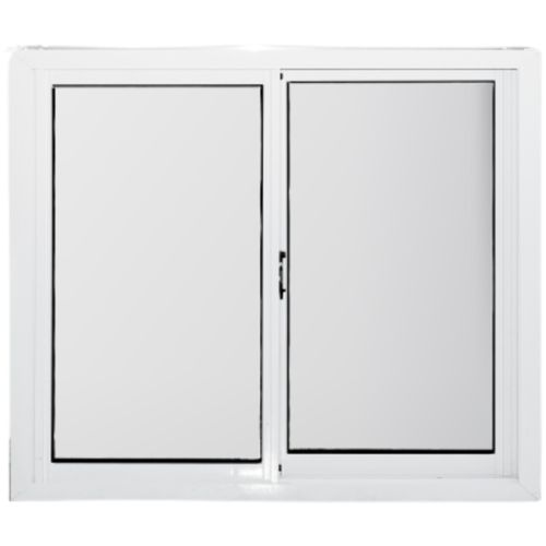 Ventana De Aluminio Corrediza Herfasa Con Vidrio Entero Ancho 100 Blanca