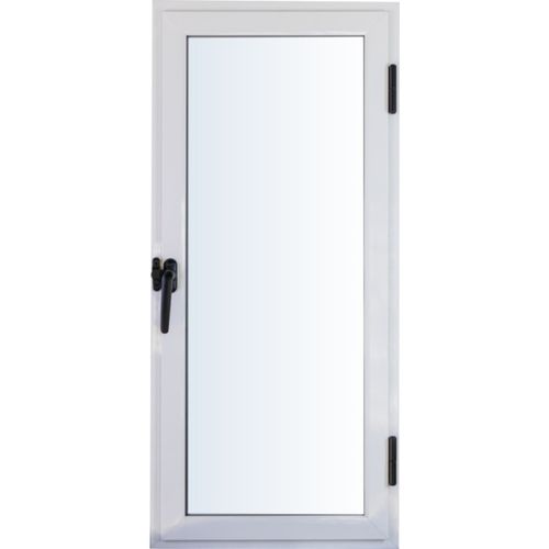 Raja De Aluminio Moderna Nexo 50x150 Con Vidrio Entero Blanca Izquierda