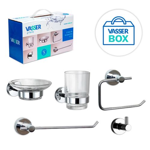 Set De Accesorios Para Baño Vasser Alizé Box 5 Piezas