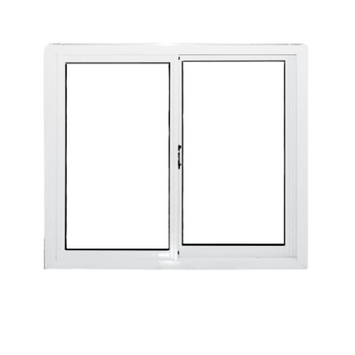 Ventana De Aluminio Corrediza Herfasa Ancho 120x100 Vidrio Entero Blanca