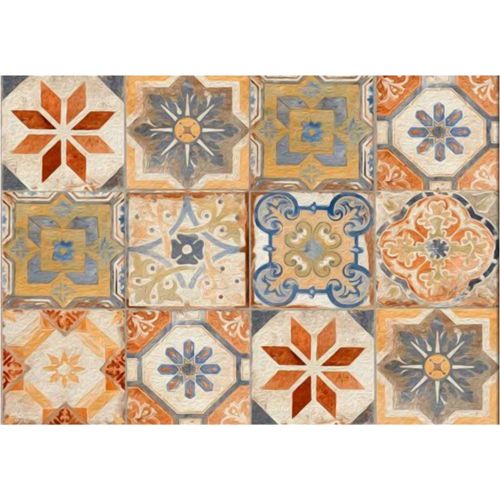 Placa Decorada Colores Sólidos Cadiz Multicolor 25X35