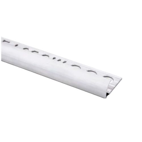 Guardacanto De Aluminio Anodizado Moldumet 9Mm Blanco