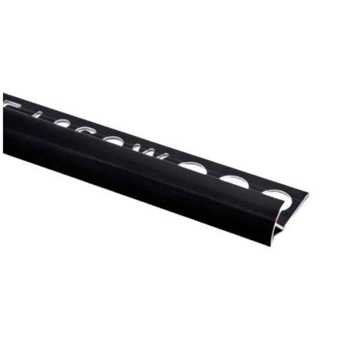 Guardacanto De Aluminio Anodizado Moldumet 9Mm Negro