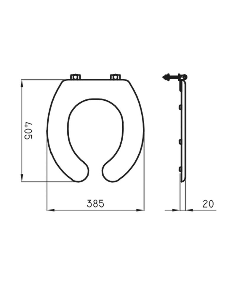 Tapa de inodoro Ferrum Andina TSP asiento de plastico