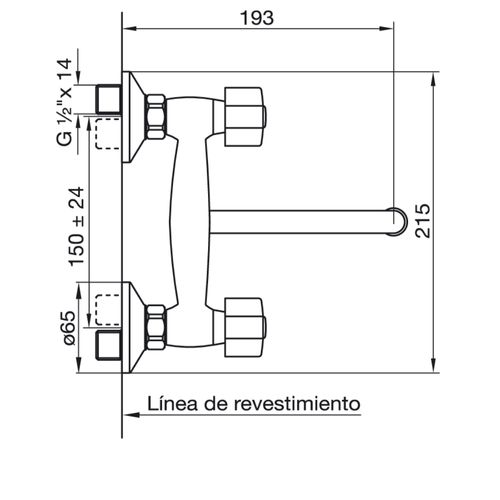 Grifería Baja Fv Arizona Plus Para Cocina/Lavadero De Pared Con Pico Móvil De Exterior