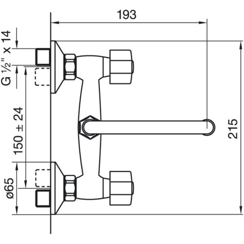Griferia Para Cocina Fv Arizona Plus Pared Cromo 409.02/b1p
