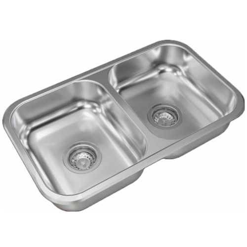 Pileta Doble De Acero 430 Johnson Para Cocina Cc28/18