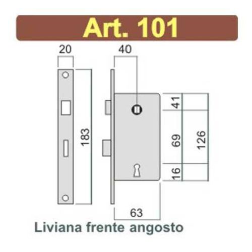 Cerradura Prive Frente Angosto 101 07191