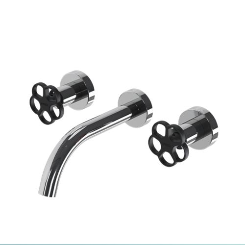 Grifería Vasser Blumé Black Para Lavatorio De Pared