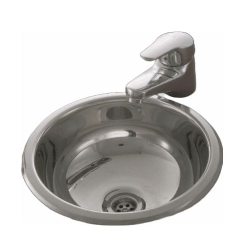 Bacha De Acero Johnson Lisa Redonda Para Baño O250L