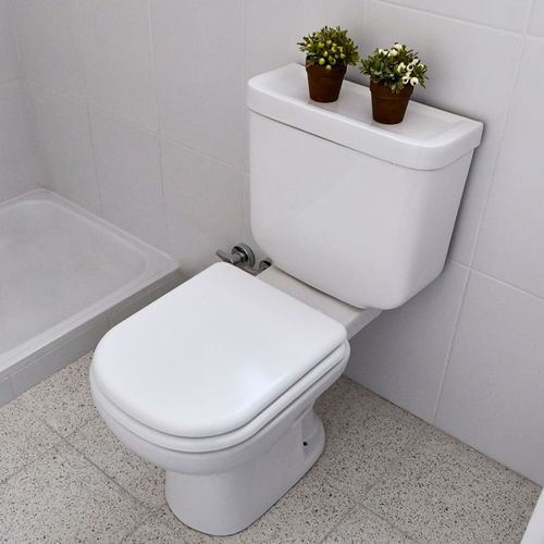 Tapa Asiento De Inodoro Ferrum Bari Tkm Madera Blanco Herraje De Plástico