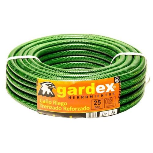 Manguera Riego Gardex Caño Trenzado Verde 1/2" X 25Mts 51226