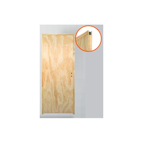 Puerta Placa De Pino Marco Madera 80*200 Izquierda