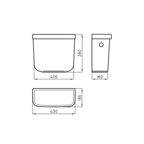 Depósito De Apoyar Ferrum Bari Descarga Dual Dkw6F Blanco