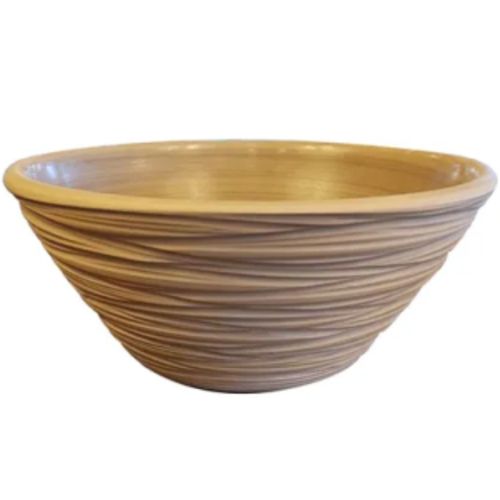 Bacha De Cerámica Fango Elíptica Piedra Beige