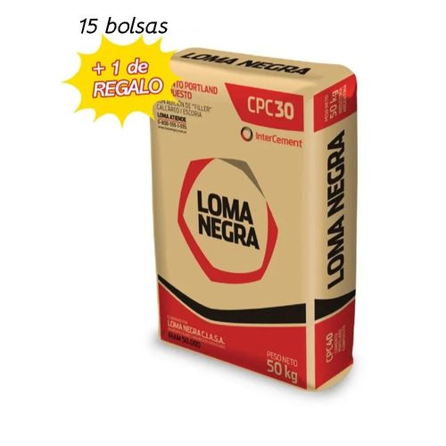 Combo 15 Bolsas De Cementos + 1 De Regalo.