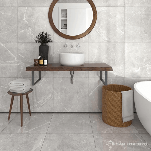 Porcelanato San Lorenzo Mármol Suria Silver Rectificado 57.7X57.7 Fit