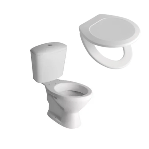 Combo Mayo Inodoro Largo Con Depósito Y Asiento