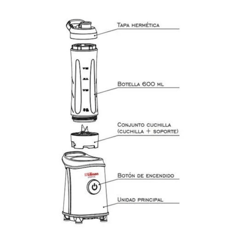 Licuadora Liliana Sportlic Al116 350W 600Ml