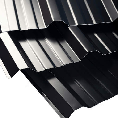 Chapa Trapezoidal Cincalum Negra Nº 25 1.10 X 5.5 Mt