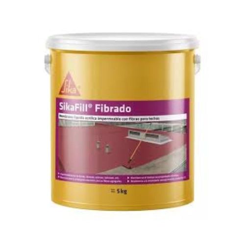 Membrana Líquida Sikafill Fibrado x 5Kg Para Techos Rojo