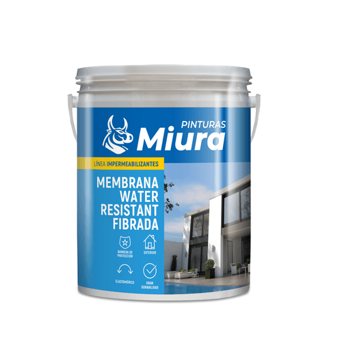 Membrana Impermeabilizante Miura Water Resist Fibrada x 4Kg Blanca