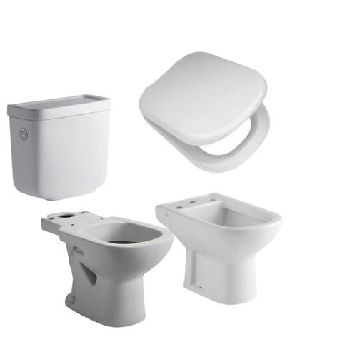 Combo De Baño Bari Ferrum 3 Piezas + Asiento