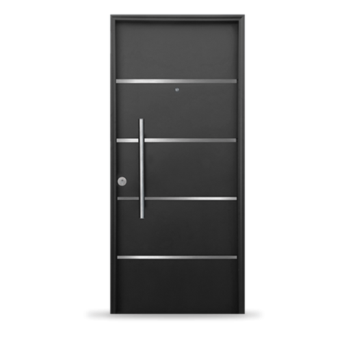 Puerta Barmetal Negra 80x200 Derecha 3130N