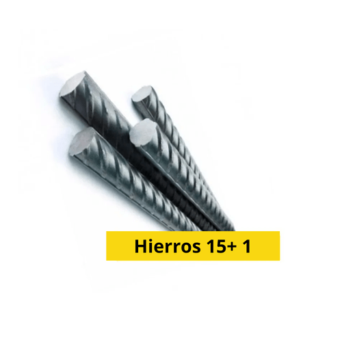 Combo 15 Barras Hierro Torsionado Del 12 + 1 de Regalo