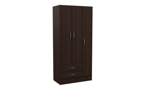Placard Mosconi 3 Puertas 2 Cajones 85×181×46 cm Chocolate