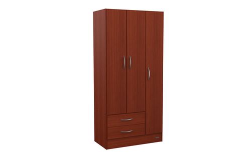 Placard Mosconi 3 Puertas 2 Cajones 85×181×46 cm Caoba