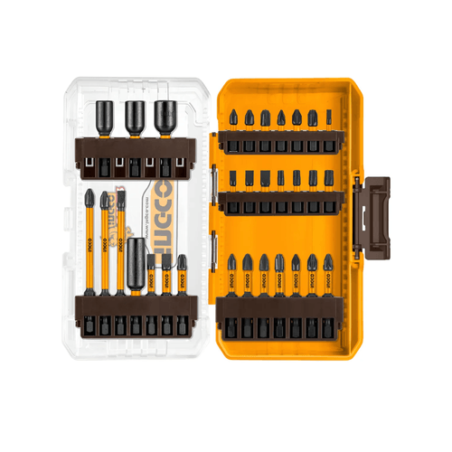 Juego De Puntas Impacto Ingco 31 Piezas Magneticas