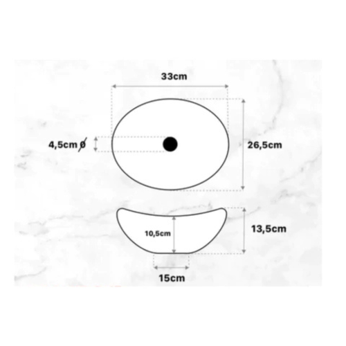 Bacha de Apoyo D'accord Luna Negra 33x26