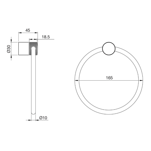 Toallero de Aro Peirano Fabric Cromo