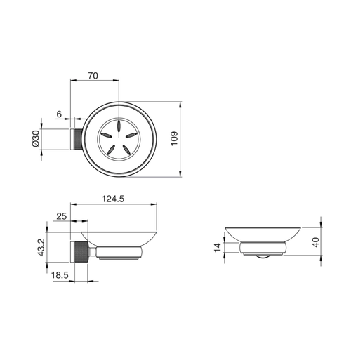 Jabonera Peirano Fabric Dorado
