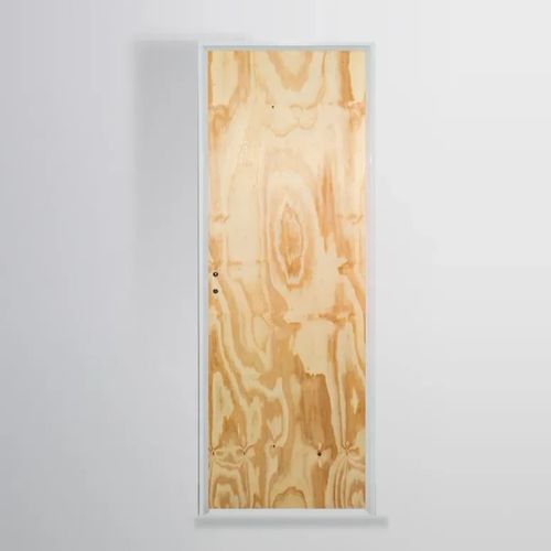 Puerta Placa De Pino Marco Aluminio Herfasa 80X200 Derecha
