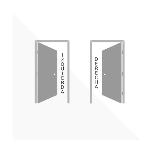 Puerta Placa De Pino Marco Aluminio Herfasa 80X200 Derecha